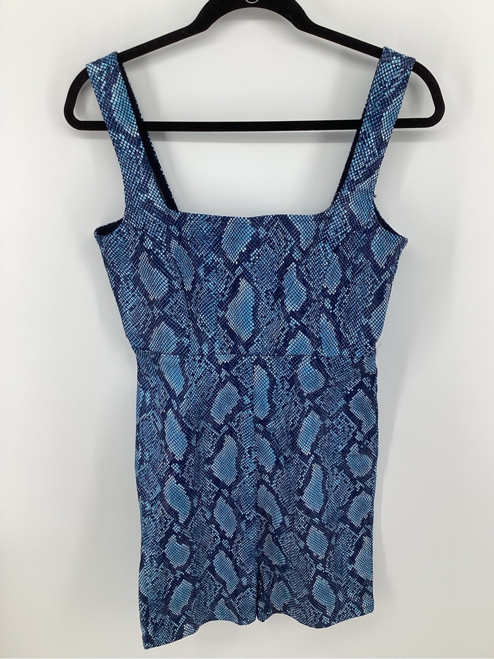 ASOS Blue Snakeskin-Print romper